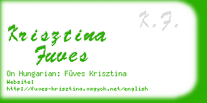 krisztina fuves business card